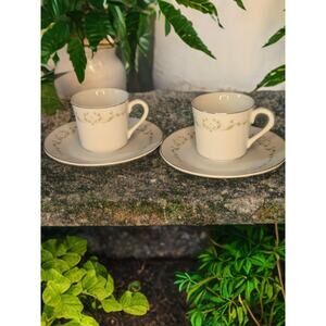 Sheffield Fine China Demitasse Cup & Saucer Set 4pc Japan Vintage 1960s